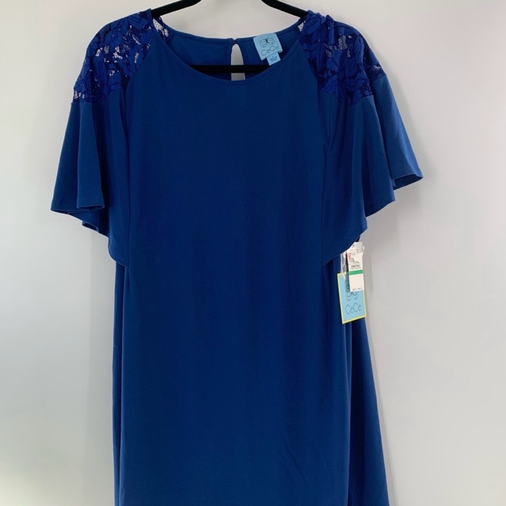 CeCe Cobalt Blue Lace Dress